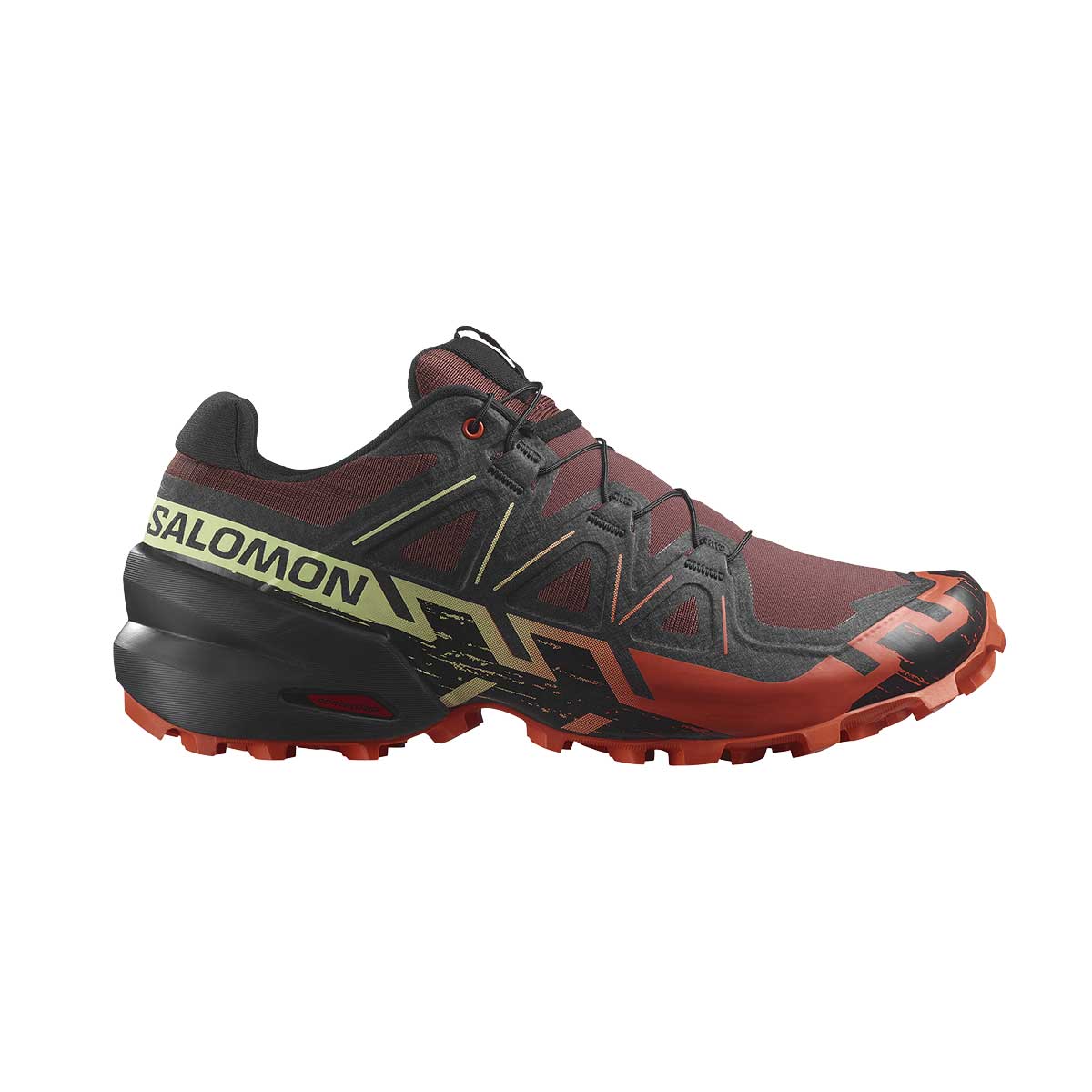 Salomon Speedcross 6 Trail Running Shoe Men's in Rum Raisin Cherry Tomato Cognac